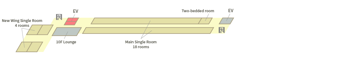 10F Guest Room Floor map